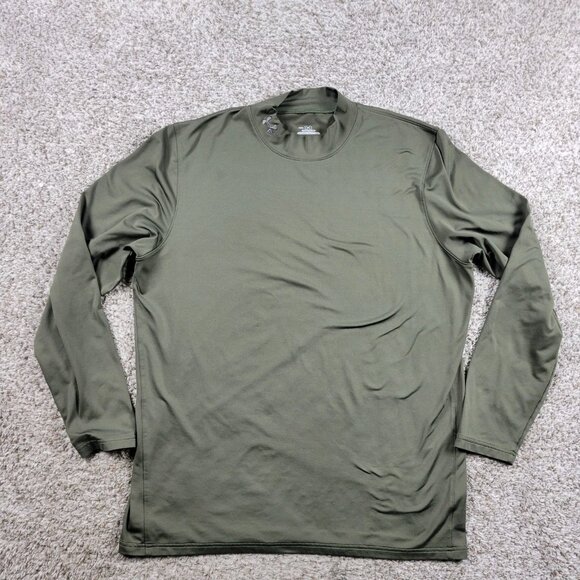 Under Armour Shirt Mens 3XL Green ColdGear Mock Long Sleeve Athletic Pullover - Picture 1 of 8